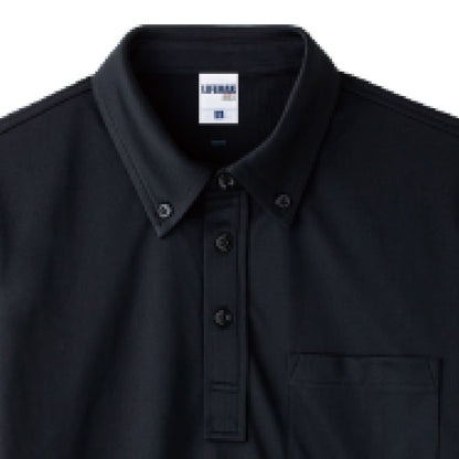 ボタンダウンドライポロシャツ（ポリジンW加工） | メンズ | 1枚 | MS3126 | ブラック