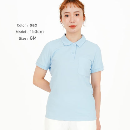 ポケット付CVC鹿の子ドライポロシャツ | レディース | 1枚 | MS3114 | レッド