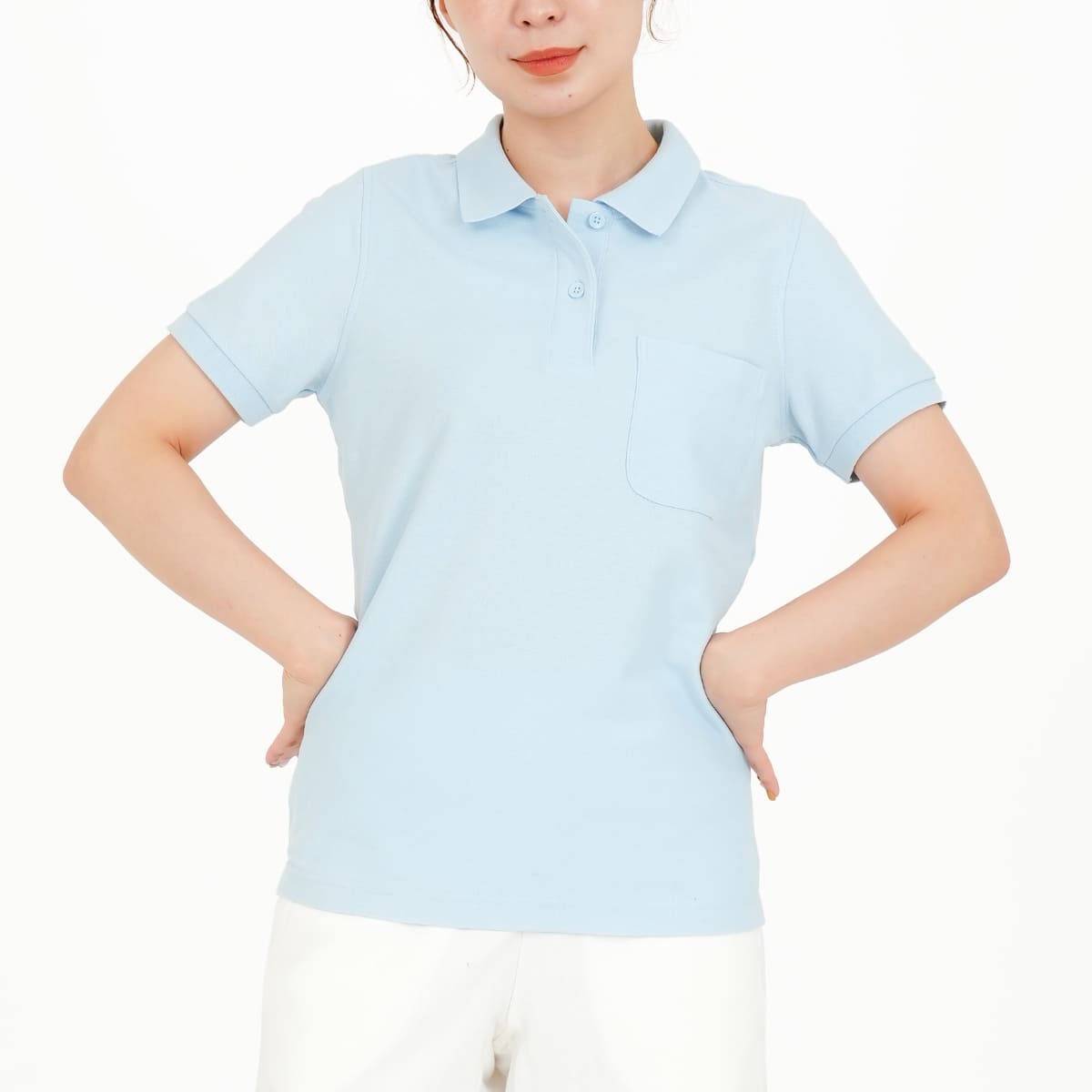 ポケット付CVC鹿の子ドライポロシャツ | レディース | 1枚 | MS3114 | ネイビー