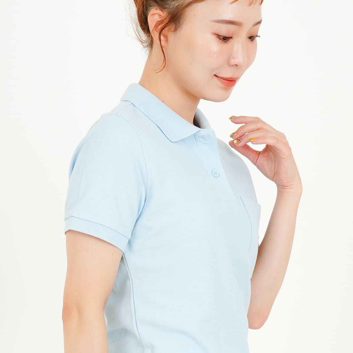 ポケット付CVC鹿の子ドライポロシャツ | レディース | 1枚 | MS3114 | ホワイト