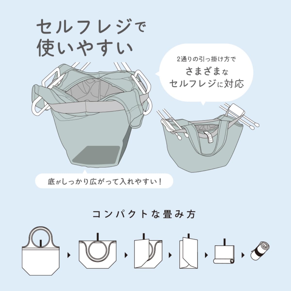 クルリト セルフレジで使いやすいコンパクトクーラーマルシェバッグ | ノベルティ(小物) | 1枚 | TR-1422 | グレー