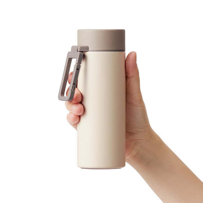 MOTTERU カラビナハンドルサーモボトル 250ml | ノベルティ(小物) | 1枚 | MO-3013 | オフホワイト