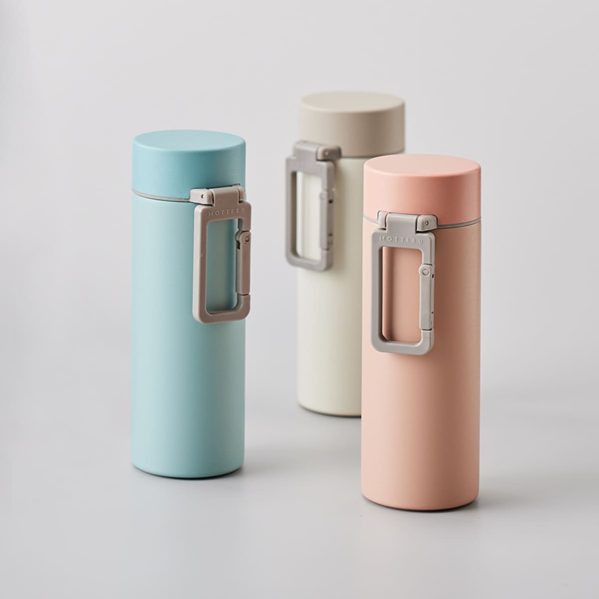 MOTTERU カラビナハンドルサーモボトル 250ml | ノベルティ(小物) | 1枚 | MO-3013 | シルバー