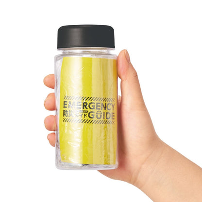 防災緊急6点セット コンパクトボトルタイプ | ノベルティ(小物) | 1枚 | TB-0006 | ブラック