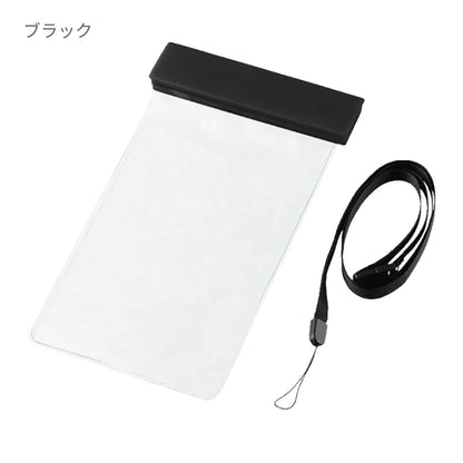 モバイルウォータープルーフポーチ6.9インチ（クリップ全面印刷対応） | ノベルティ(小物) | 1枚 | TE-0028 | ホワイト