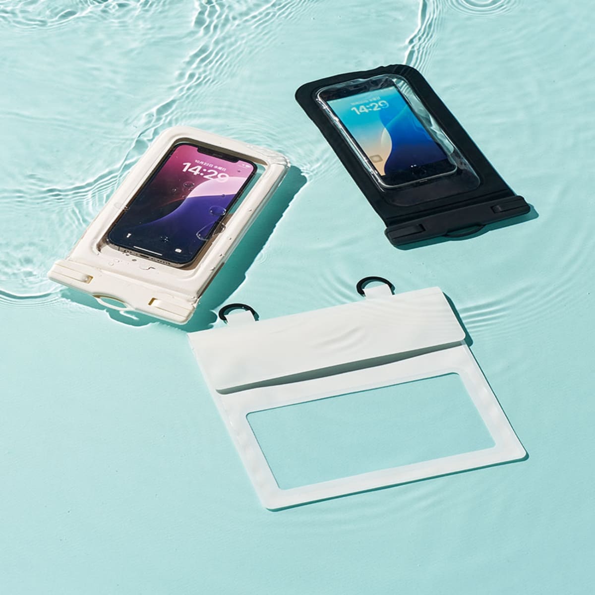 モバイルウォータープルーフポーチ 6.7インチ ver.2 | ノベルティ(小物) | 1枚 | TE-0042 | ホワイト