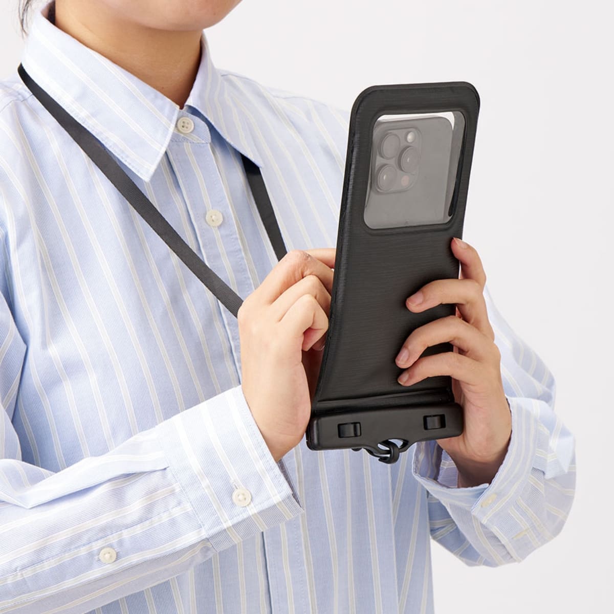 水に浮くモバイルウォータープルーフポーチ | ノベルティ(小物) | 1枚 | TE-0043 | ブラック