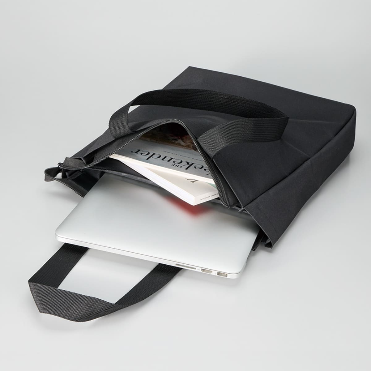 ノートPCが入れられるファスナートート | ノベルティ(小物) | 1枚 | TE-0047 | ネイビーブルー
