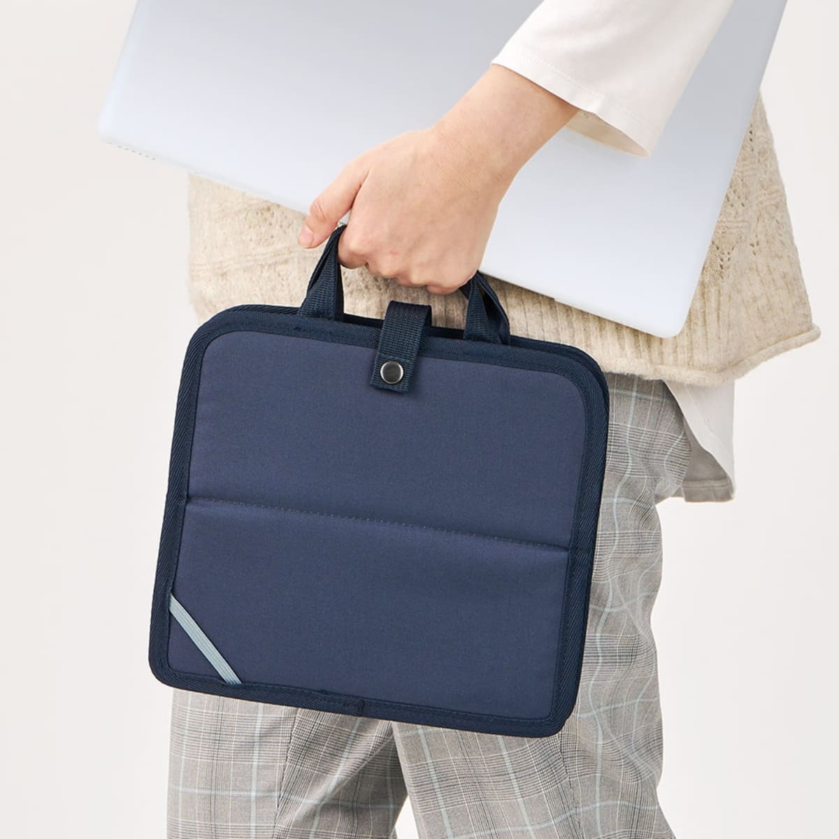 文具まとめて持ち運びバッグ | ノベルティ(小物) | 1枚 | TF-0158 | ネイビー