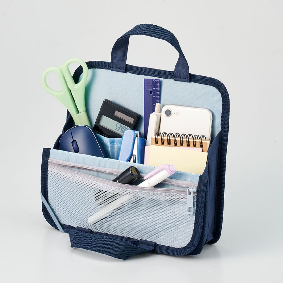 文具まとめて持ち運びバッグ | ノベルティ(小物) | 1枚 | TF-0158 | グレー