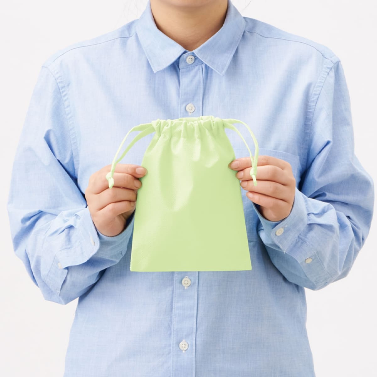 不織布巾着（S） | ノベルティ(小物) | 1枚 | TP-0004 | スカイブルー