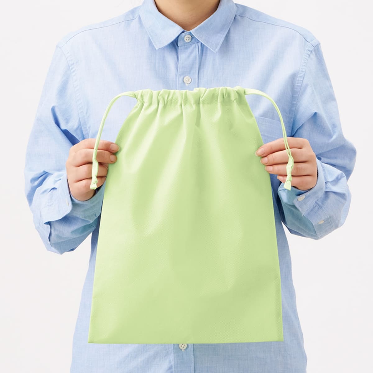 不織布巾着（L） | ノベルティ(小物) | 1枚 | TP-0006 | スカイブルー