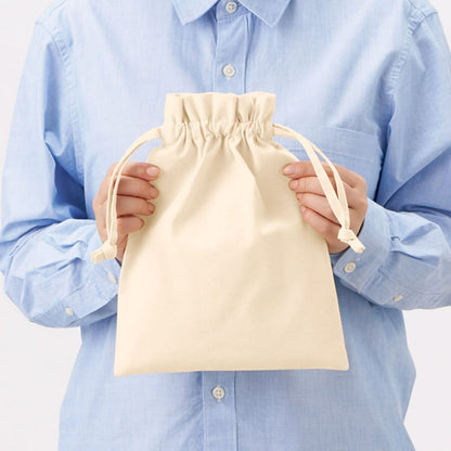 厚手コットンフリル巾着（M） | ノベルティ(小物) | 1枚 | TP-0014 | ネイビー