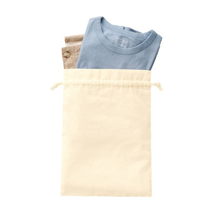 厚手コットンフリル巾着（L） | ノベルティ(小物) | 1枚 | TP-0015 | ナチュラル