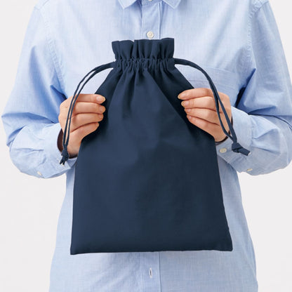 厚手コットンフリル巾着（L） | ノベルティ(小物) | 1枚 | TP-0015 | ブラック