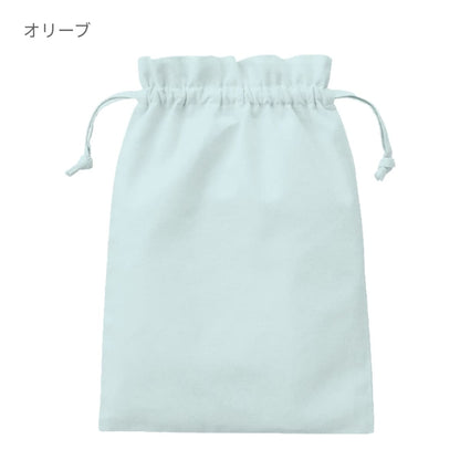 厚手コットンフリル巾着（L） | ノベルティ(小物) | 1枚 | TP-0015 | グレー