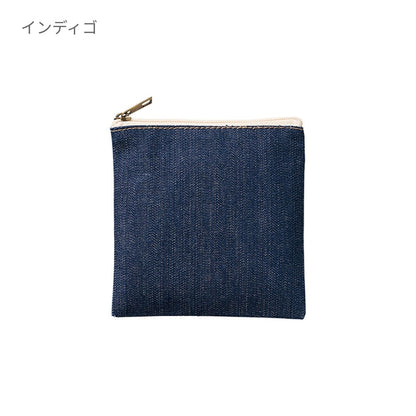デニムフラットポーチ（SS） | ノベルティ(小物) | 1枚 | TP-0037 | ネイビー