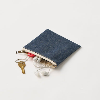 デニムフラットポーチ（SS） | ノベルティ(小物) | 1枚 | TP-0037 | ネイビー