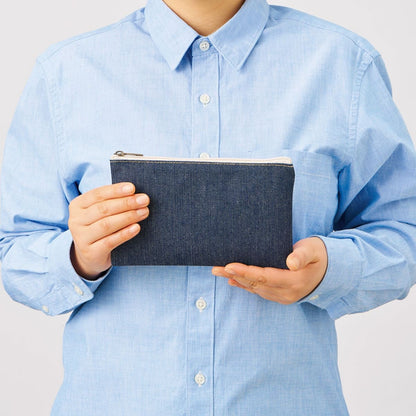 デニムフラットポーチ（S） | ノベルティ(小物) | 1枚 | TP-0038 | インディゴ