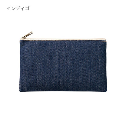 デニムフラットポーチ（S） | ノベルティ(小物) | 1枚 | TP-0038 | インディゴ