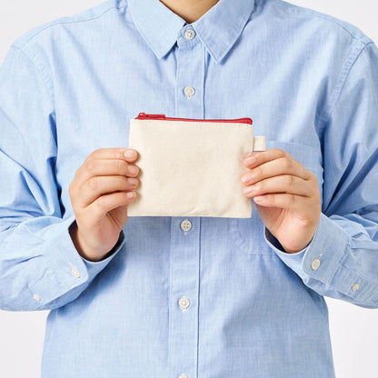 カラーファスナーキャンバスフラットポーチ（SS） | ノベルティ(小物) | 1枚 | TP-0052 | ライトブルー