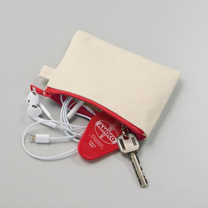 カラーファスナーキャンバスフラットポーチ（SS） | ノベルティ(小物) | 1枚 | TP-0052 | パープル