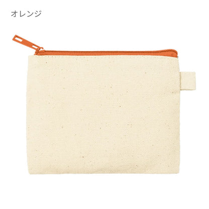 カラーファスナーキャンバスフラットポーチ（SS） | ノベルティ(小物) | 1枚 | TP-0052 | ライトブルー