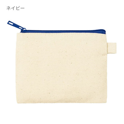 カラーファスナーキャンバスフラットポーチ（SS） | ノベルティ(小物) | 1枚 | TP-0052 | ライトピンク