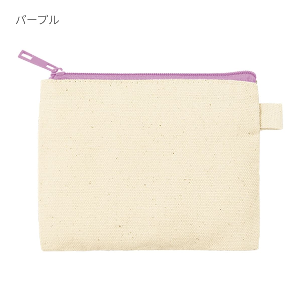 カラーファスナーキャンバスフラットポーチ（SS） | ノベルティ(小物) | 1枚 | TP-0052 | レッド