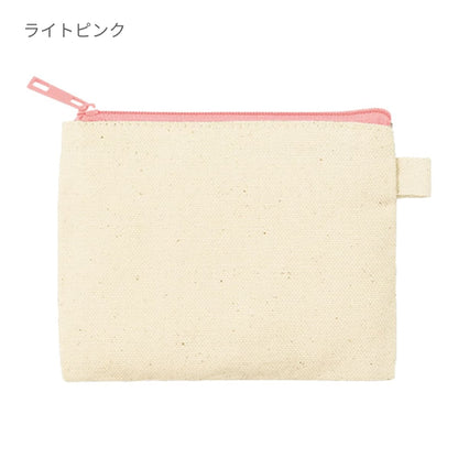 カラーファスナーキャンバスフラットポーチ（SS） | ノベルティ(小物) | 1枚 | TP-0052 | オレンジ