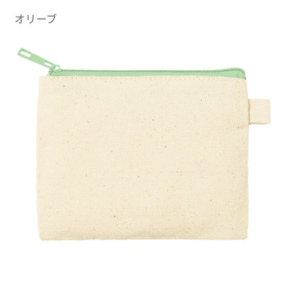 カラーファスナーキャンバスフラットポーチ（SS） | ノベルティ(小物) | 1枚 | TP-0052 | ライトブルー