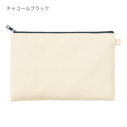 カラーファスナーキャンバスフラットポーチ（M） | ノベルティ(小物) | 1枚 | TP-0054 | イエロー