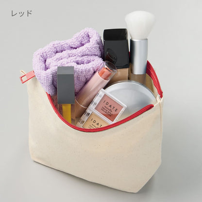 カラーファスナーキャンバスデイリーポーチ | ノベルティ(小物) | 1枚 | TP-0055 | チャコールブラック