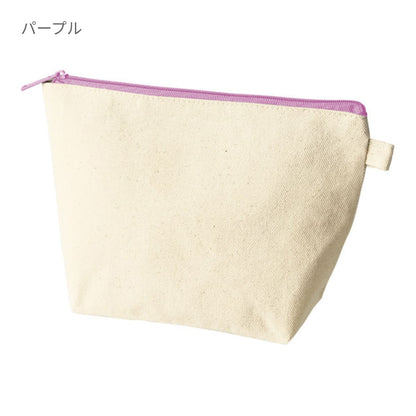 カラーファスナーキャンバスデイリーポーチ | ノベルティ(小物) | 1枚 | TP-0055 | パープル