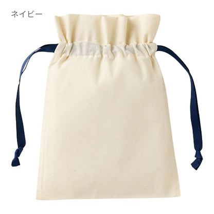 コットンカラーリボン巾着（S） | ノベルティ(小物) | 1枚 | TP-0065 | ベージュ