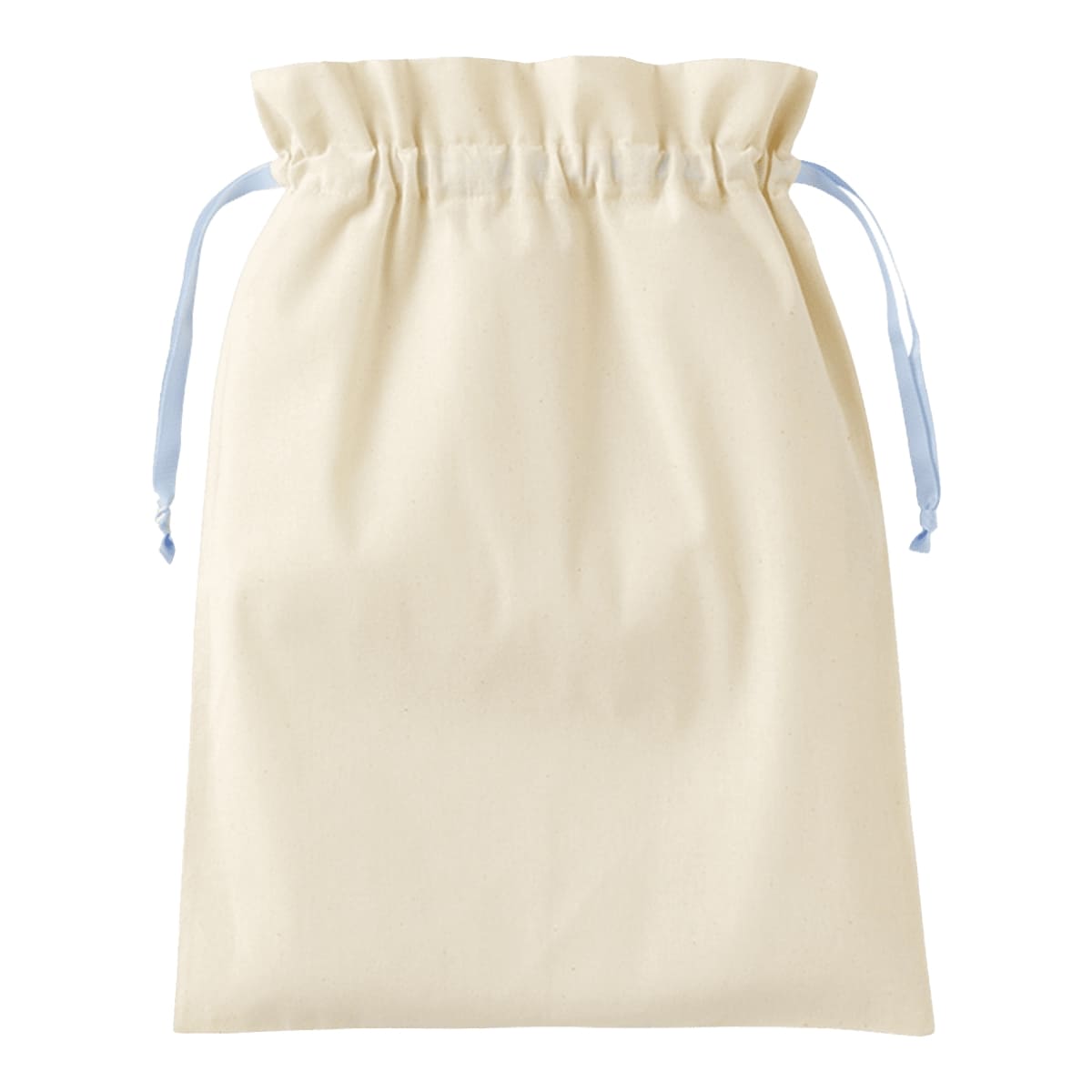 コットンカラーリボン巾着（L） | ノベルティ(小物) | 1枚 | TP-0067 | ライトブルー