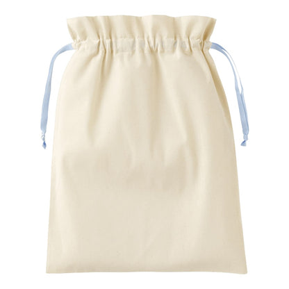 コットンカラーリボン巾着（L） | ノベルティ(小物) | 1枚 | TP-0067 | ライトブルー