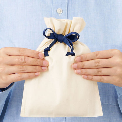 コットンカラーリボン巾着（L） | ノベルティ(小物) | 1枚 | TP-0067 | ライトブルー