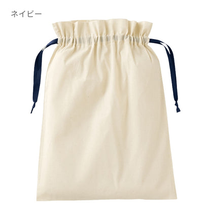 コットンカラーリボン巾着（L） | ノベルティ(小物) | 1枚 | TP-0067 | ライトブルー