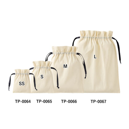 コットンカラーリボン巾着（L） | ノベルティ(小物) | 1枚 | TP-0067 | ライトブルー