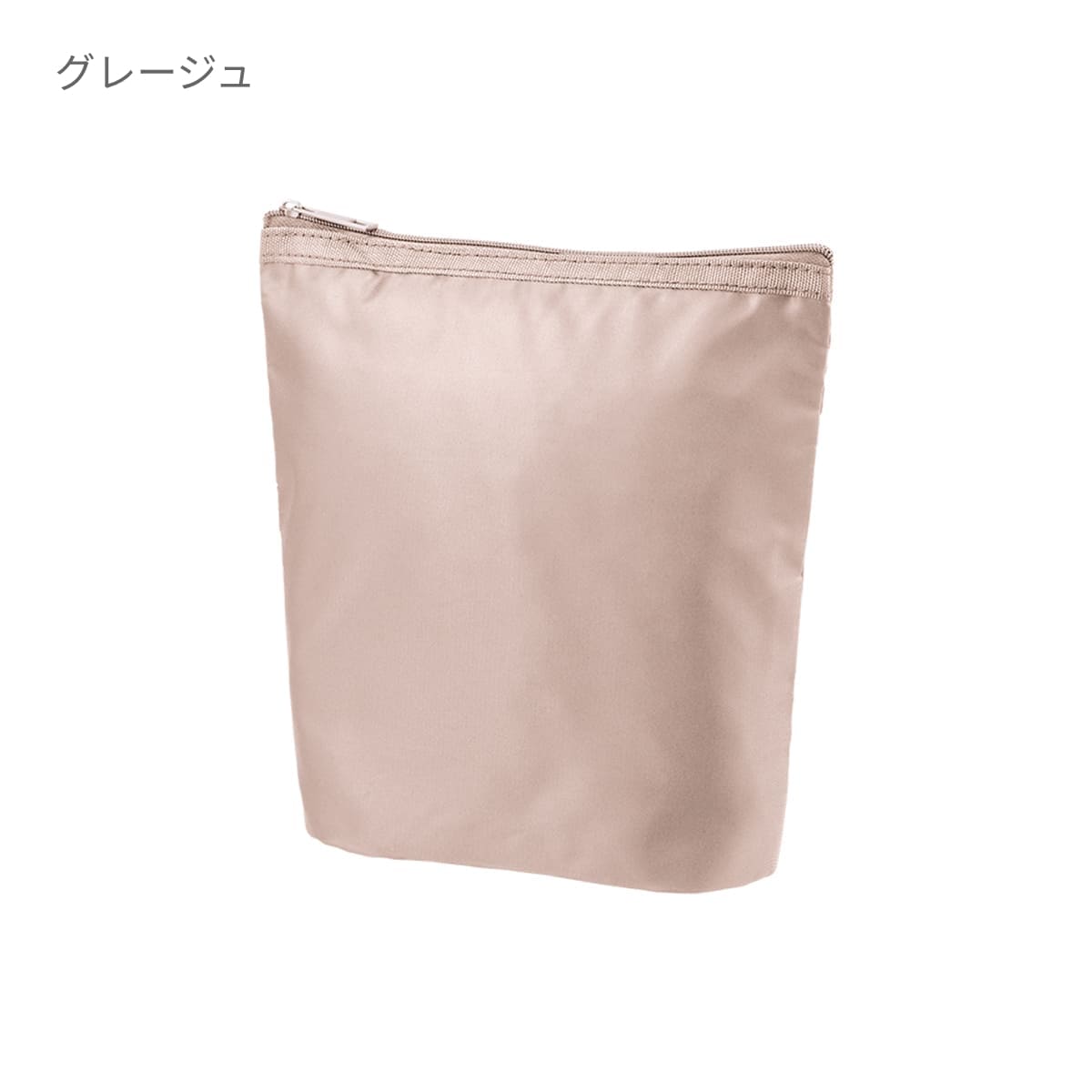 ライトクーラーガゼットマチ付ポーチ | ノベルティ(小物) | 1枚 | TP-0073 | チャコールブラック