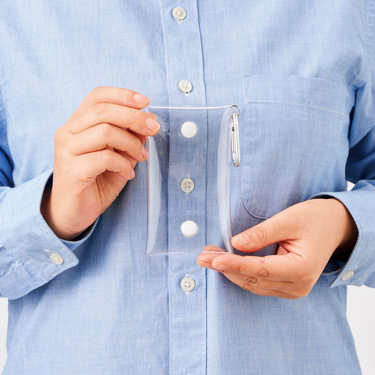 クリアマルチケース | ノベルティ(小物) | 1枚 | TP-0083 | オレンジ