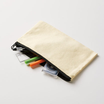 キャンバス フラットポーチ（S） | ノベルティ(小物) | 1枚 | TR-0822 | オリーブ