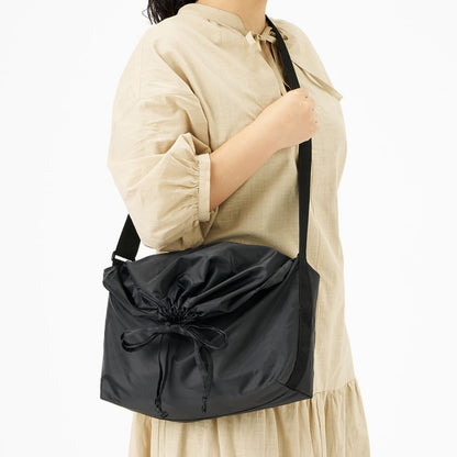 巾着ポリショルダーバッグ | ノベルティ(小物) | 1枚 | TR-1365 | ブラック