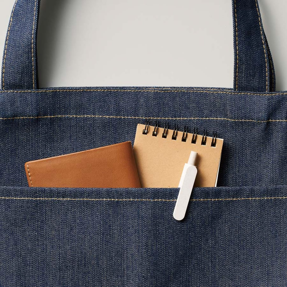 デニムフロントポケットトート | ノベルティ(小物) | 1枚 | TR-1376 | インディゴ