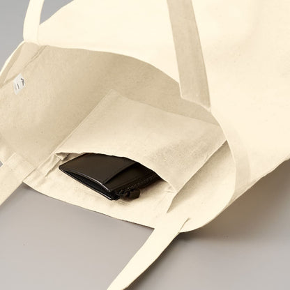 厚手コットンポケッタブルエコトート | ノベルティ(小物) | 1枚 | TR-1379 | ナチュラル