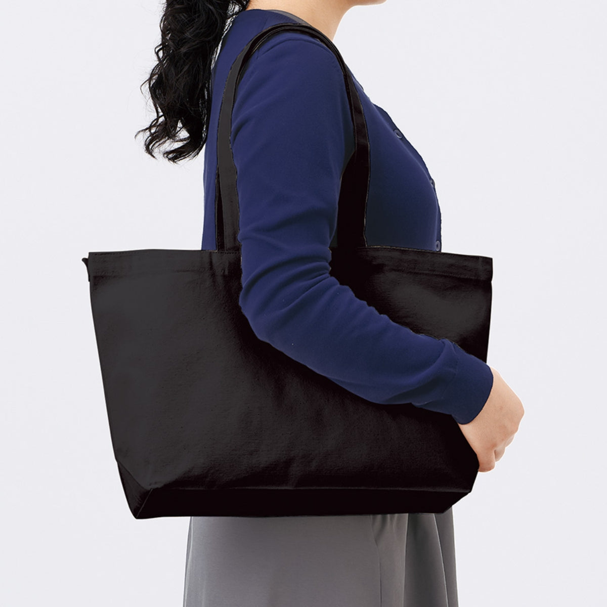 キャンバスデイリートート(M)ワイド | ノベルティ(小物) | 1枚 | TR-1381 | ミッドナイトブルー