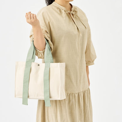 キャンバスカラーハンドルスクエアトート | ノベルティ(小物) | 1枚 | TR-1383 | オリーブ