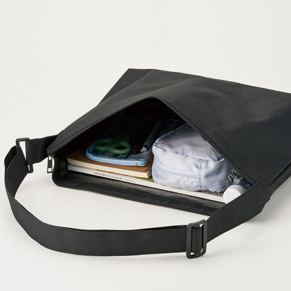 アジャスター付ファスナーショルダーバッグ | ノベルティ(小物) | 1枚 | TR-1407 | インクブラック