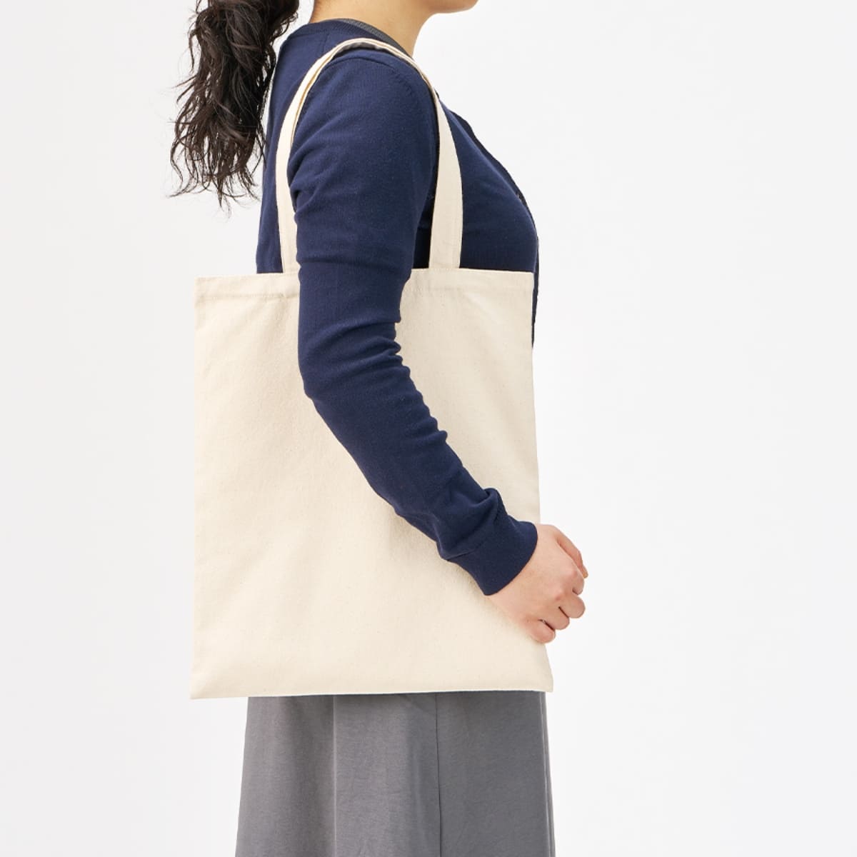 ライトキャンバスフラットバッグ（L） | ノベルティ(小物) | 1枚 | TR-1410 | ナチュラル